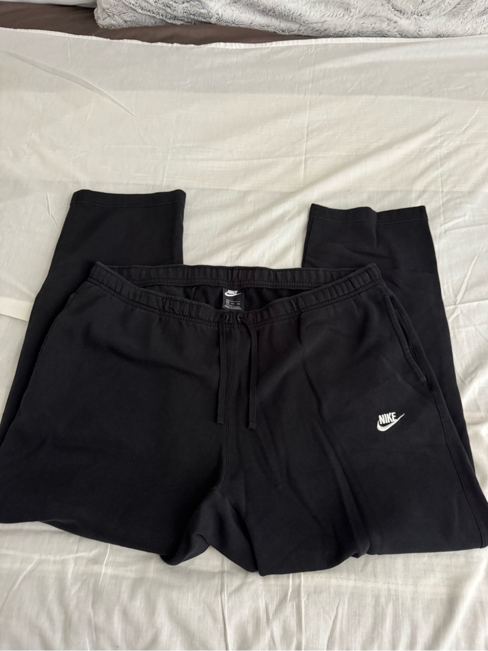 Nike Black Sweatpants with White Swoosh Tag